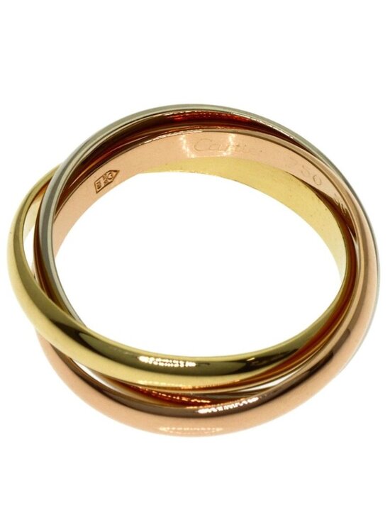 Cartier Trinity SM 50 Ring 18k Yellow Gold 18k White Pink - Picture 4 of 7